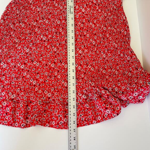 Karl Lagerfeld Womens Floral Pleats Chiffon A-Line Dress Size 16 Flounce Hem Nwt - Picture 7 of 9